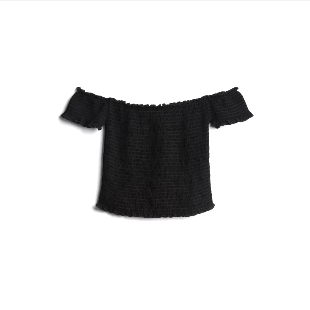 Falisha Smocked Off Shoulder Crop Top